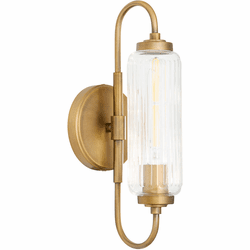 Quorum 5015-1-47 Whitmire Contemporary Brushed Brass Wall Lighting Sconce