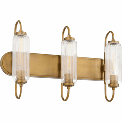 Quorum 5015-3-47 Whitmire Modern Brushed Brass 3-Light Bath Wall Sconce