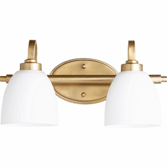Quorum 5060-2-180 Reyes Aged Brass 2-Light Bathroom Light