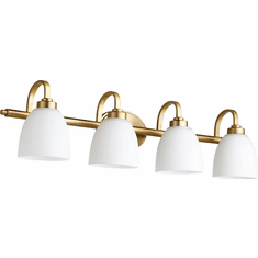 Quorum 5060-4-180 Reyes Aged Brass 4-Light Lighting For Bathroom