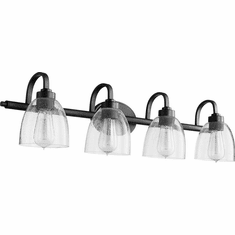 Quorum 5060-4-69 Reyes Textured Black 4-Light Bathroom Lighting Fixture
