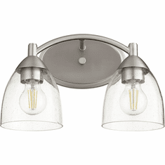 Quorum 5069-2-265 Barkley Satin Nickel 2-Light Bathroom Lighting Fixture
