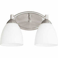 Quorum 5069-2-65 Barkley Satin Nickel 2-Light Bathroom Light Sconce