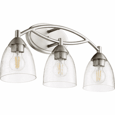 Quorum 5069-3-265 Barkley Satin Nickel 3-Light Bathroom Vanity Lighting