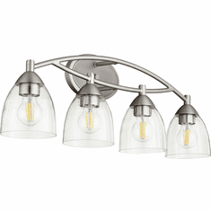 Quorum 5069-4-265 Barkley Satin Nickel 4-Light Bathroom Sconce Lighting
