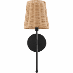 Quorum 5123-1-59 Fairview Modern Matte Black Light Sconce