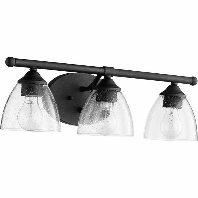 Quorum 5150-3-69 Brooks Textured Black 3-Light Bathroom Lighting