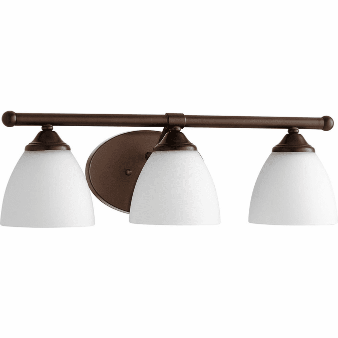 Quorum 5150-3-86 Brooks Oiled Bronze 3-Light Bathroom Vanity Lighting