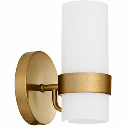 Quorum 5169-1-47 Sojourn Modern Brushed Brass Lamp Sconce
