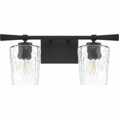 Quorum 5204-2-59 Goodwin Contemporary Matte Black 2-Light Bathroom Wall Sconce