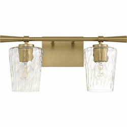 Quorum 5204-2-80 Goodwin Contemporary Aged Brass 2-Light Bath Lighting Fixture