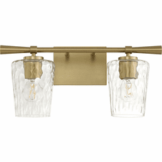 Quorum 5204-2-80 Goodwin Contemporary Aged Brass 2-Light Bath Lighting Fixture