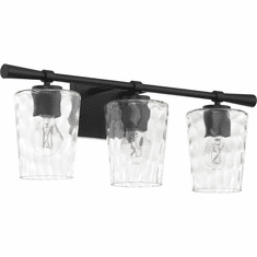 Quorum 5204-3-59 Goodwin Modern Matte Black 3-Light Bathroom Lighting Fixture