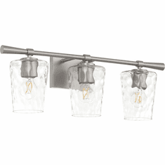 Quorum 5204-3-65 Goodwin Modern Satin Nickel 3-Light Lighting For Bathroom