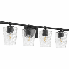 Quorum 5204-4-59 Goodwin Contemporary Matte Black 4-Light Bathroom Vanity Light Fixture