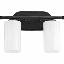 Quorum 5228-2-59 Belinder Modern Matte Black 2-Light Bath Light Fixture
