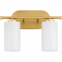 Quorum 5228-2-80 Belinder Modern Aged Brass 2-Light Bathroom Light Sconce