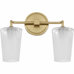 Quorum 5238-2-80 Providence Contemporary Aged Brass 2-Light Vanity Lighting