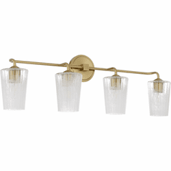 Quorum 5238-4-80 Providence Modern Aged Brass 4-Light Bathroom Lighting Sconce
