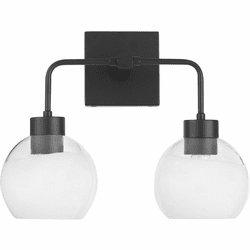 Quorum 532-2-159 Lacy Modern Matte Black 2-Light Bathroom Vanity Light