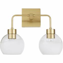 Quorum 532-2-180 Lacy Modern Aged Brass 2-Light Bath Lighting
