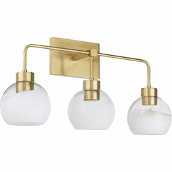 Quorum 532-3-180 Lacy Contemporary Aged Brass 3-Light Vanity Lighting