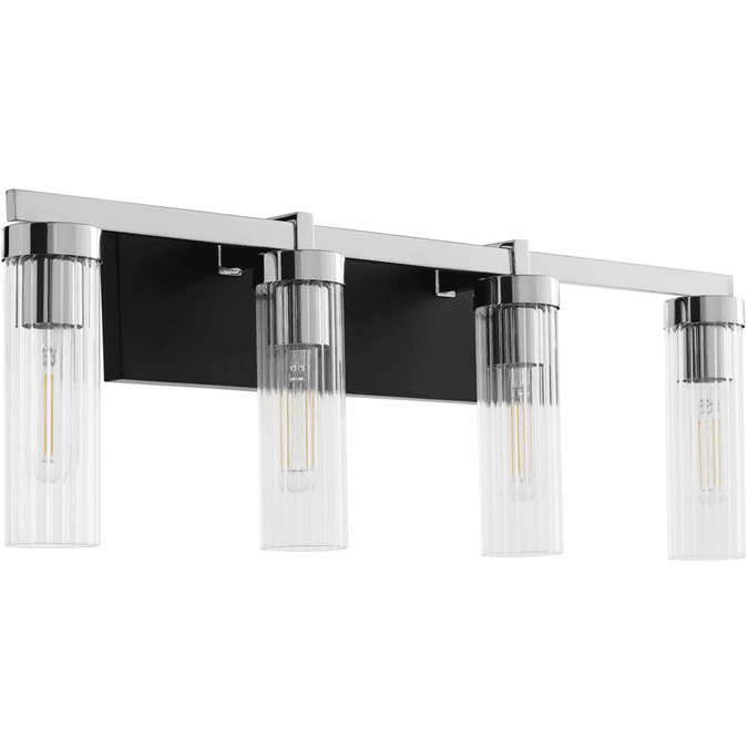 Quorum 533-4-5914 Kilbey Modern Matte Black 4-Light Vanity Lighting Fixture