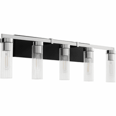 Quorum 533-5-5914 Kilbey Modern Matte Black 5-Light Bath Sconce