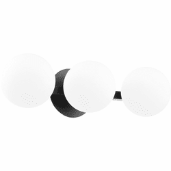 Quorum 539-3-59 Modern Matte Black 3-Light Bathroom Light Fixture
