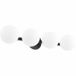 Quorum 539-4-59 Contemporary Matte Black 4-Light Vanity Lighting Fixture