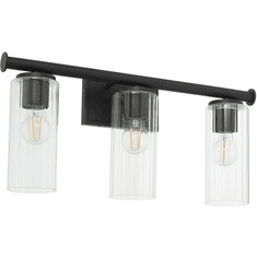 Quorum 541-3-59 Mercier Matte Black 3-Light Vanity Lighting Fixture