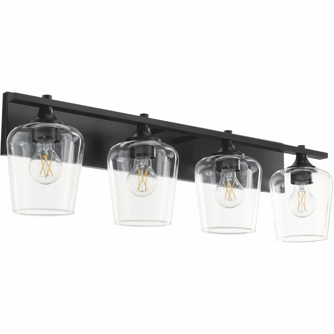 Quorum 558459 Veno Modern Matte Black 4Light Bathroom Lighting