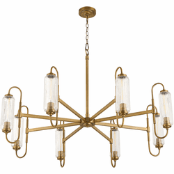 Quorum 6015-8-47 Whitmire Modern Brushed Brass Lighting Chandelier