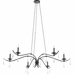 Quorum 602-6-59 Lorelei Modern Matte Black Chandelier Lighting