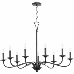 Quorum 6021-9-59 Maryse Matte Black Chandelier Lighting