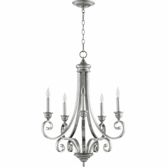 Quorum 6054-5-64 Bryant Classic Nickel 26" Chandelier Light