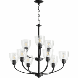 Quorum 6060-9-69 Reyes Modern Textured Black Chandelier Light