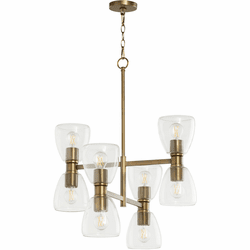 Quorum 615-8-81 Relo Modern Dark Brass Chandelier Light