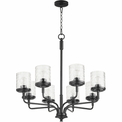 Quorum 617-8-59 Starky Contemporary Matte Black Chandelier Light