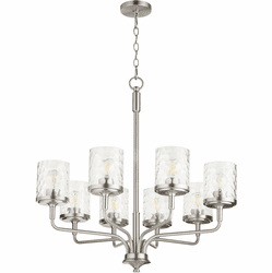 Quorum 617-8-65 Starky Contemporary Satin Nickel Chandelier Light