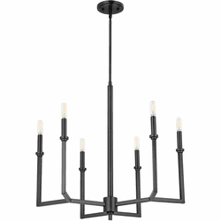 Quorum 6174-6-59 Merrick Modern Matte Black Hanging Chandelier
