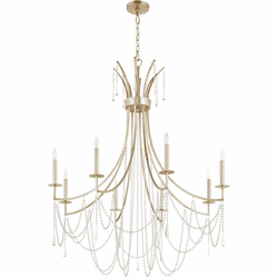 Quorum 628-8-60 Malin Modern Antique Silver Ceiling Chandelier
