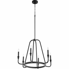 Quorum 6314-6-69 Marquee Contemporary Textured Black 27" Chandelier Lighting