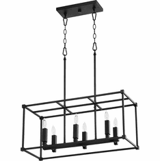 Quorum 656-6-69 Olympus Textured Black Island Light Fixture