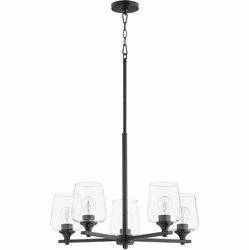 Quorum 658-5-59 Veno Modern Matte Black Hanging Chandelier