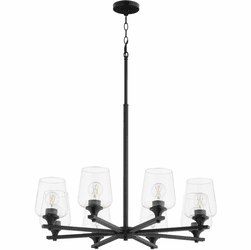 Quorum 658-8-59 Veno Contemporary Matte Black Chandelier Lighting