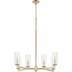 Quorum 674-6-60 Merrick Modern Aged Silver Leaf Chandelier Lighting