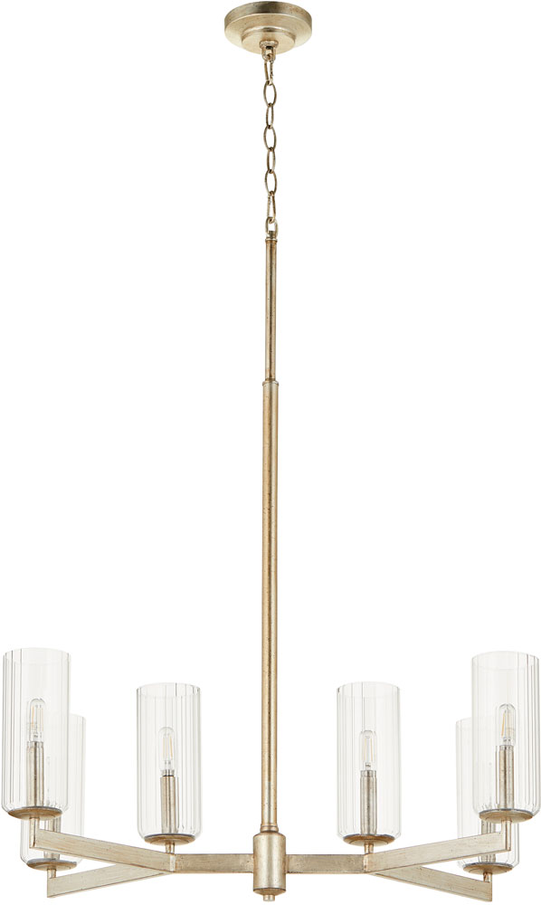 Quorum 674-6-60 Merrick Modern Aged Silver Leaf Chandelier Lighting ...
