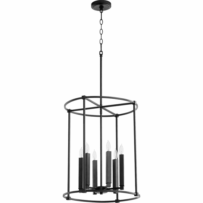 Quorum 686-6-69 Olympus Textured Black 18" Foyer Light Fixture
