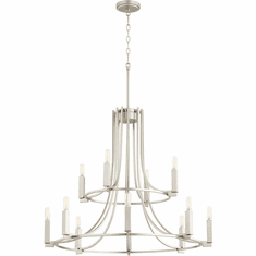 Quorum 696-12-65 Olympus Satin Nickel Chandelier Lighting